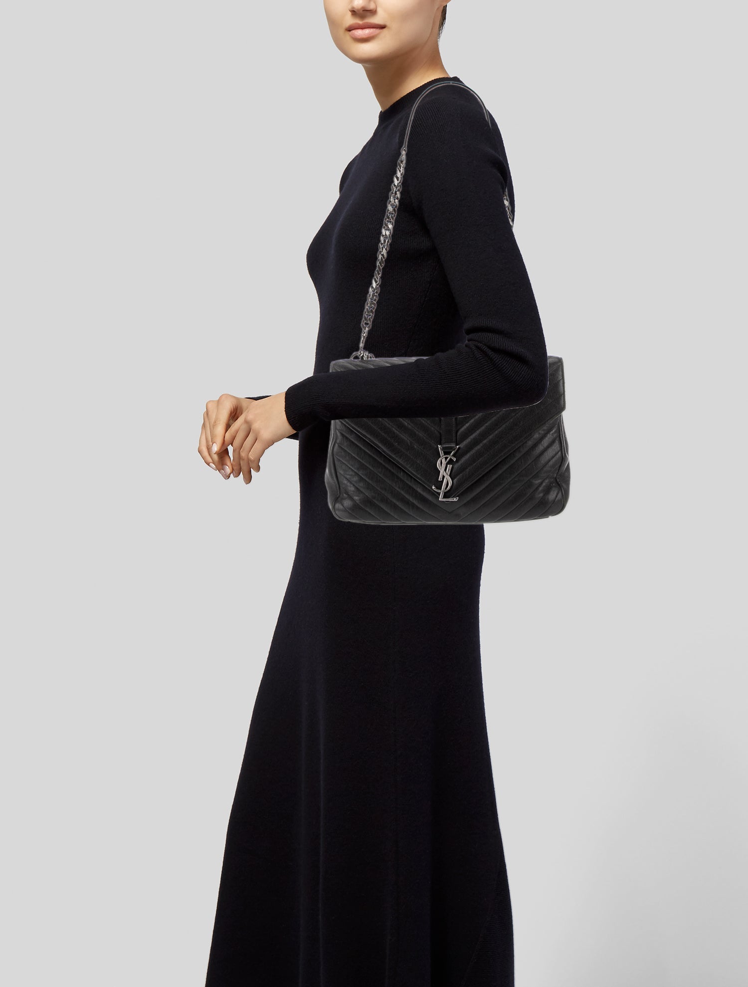 Saint Laurent Chevron College Large